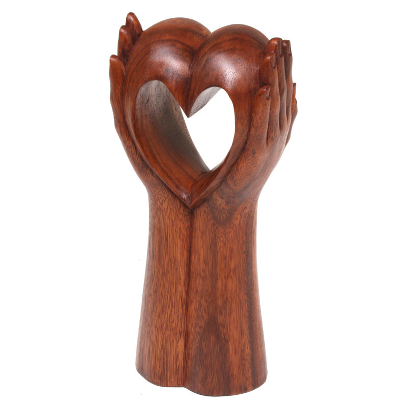 Sculpture en bois Dotan Faithful Heart