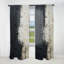 Rideau en velours moderne blanc et noir à motif abstrait - obscurcissant - 1 panneau-107590795