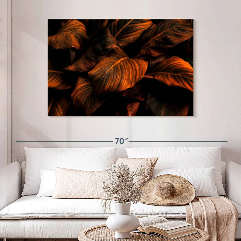 Harnek Bronze Toned Leaves, 32" H x 48" W