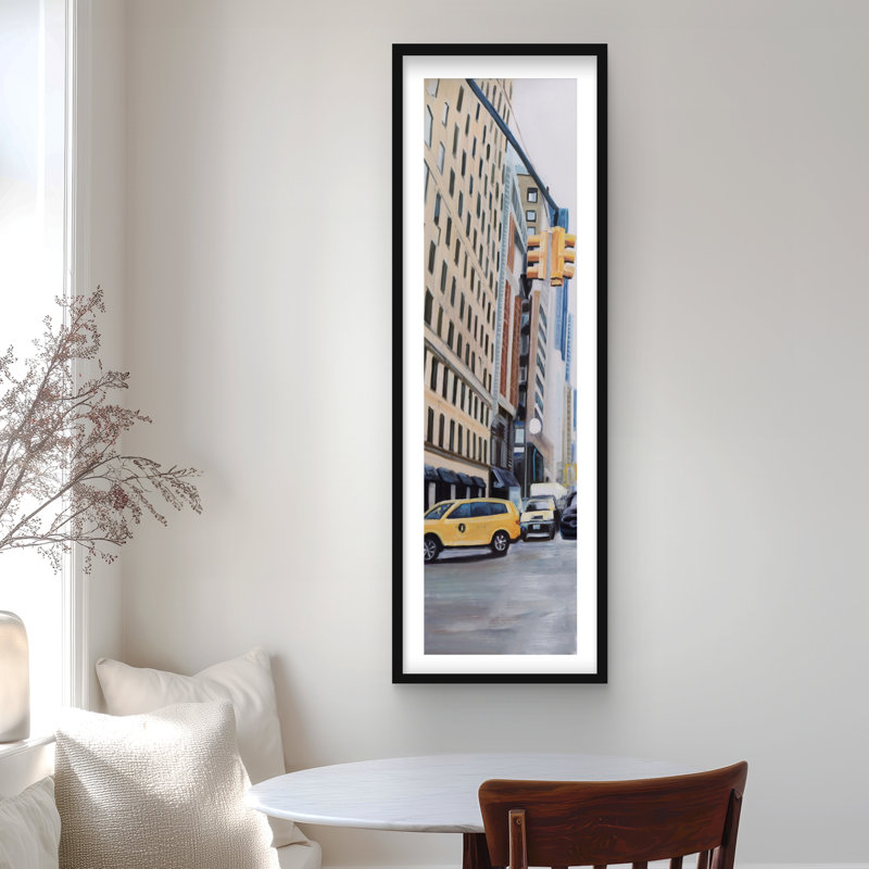 «Travel in New York - Office Hyperrealist», reproduction d'art encadrée