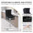 Bar Height Set, Tempered Glass Round Dining Table and Velvet Adjustable Dining Chairs.-63015449-63015450