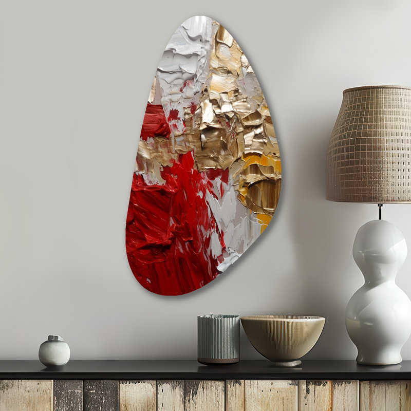 Althea - Abstract Fall Shape Art asymétrique en métal, H 31 po x l 17 po