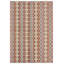 Tapis géométrique brun / bleu en polypropylène tissé à la machine Deva-1090833853