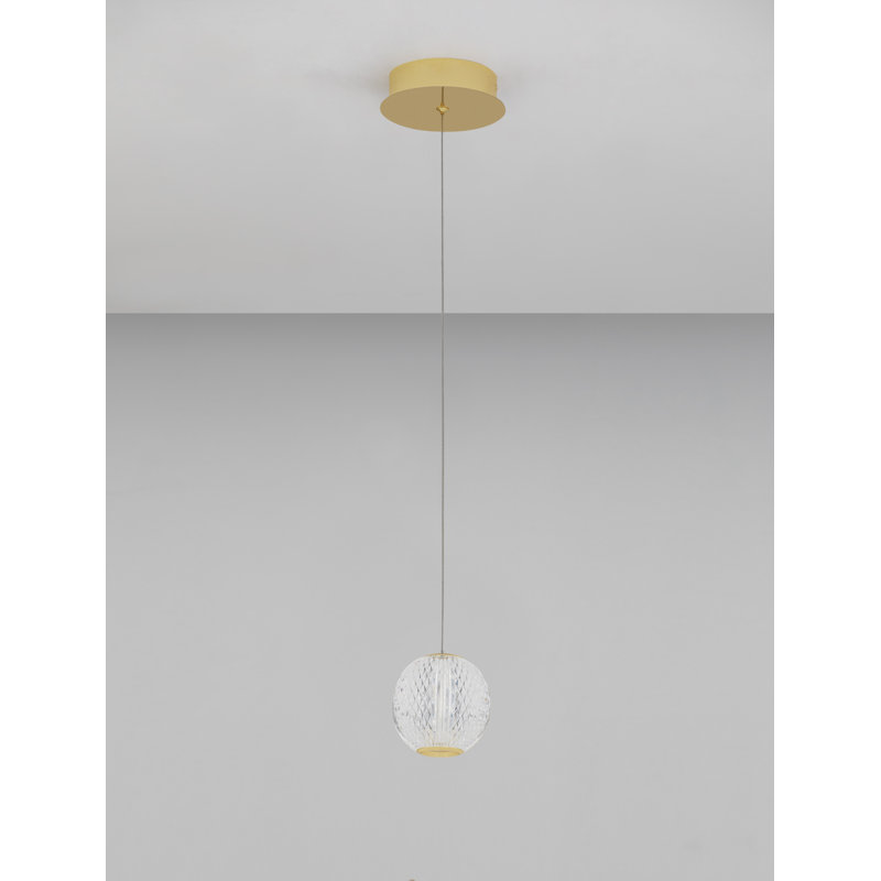 1 - Light Gold LED Sphere Pendant