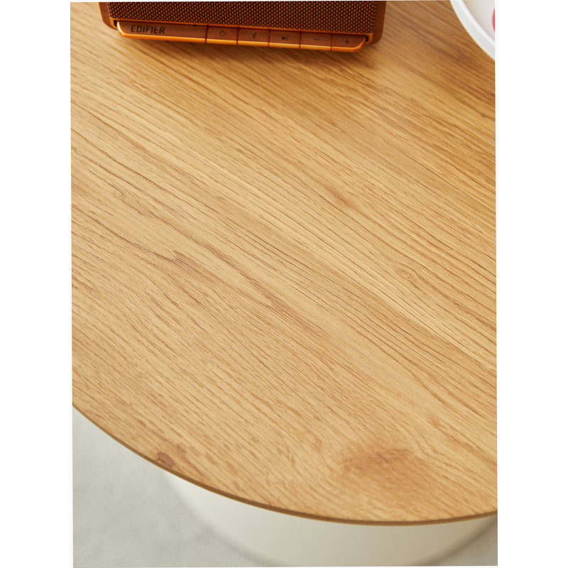 TABLE RONDE BLANC + BOIS
