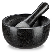 Granite Mortar and Pestle Set guacamole bowl Molcajete 8 Inch - Natural  Stone Grinder for Spices, Seasonings, Pastes, Pestos and Guacamole - Extra  Bonus Avocado Tool Included 