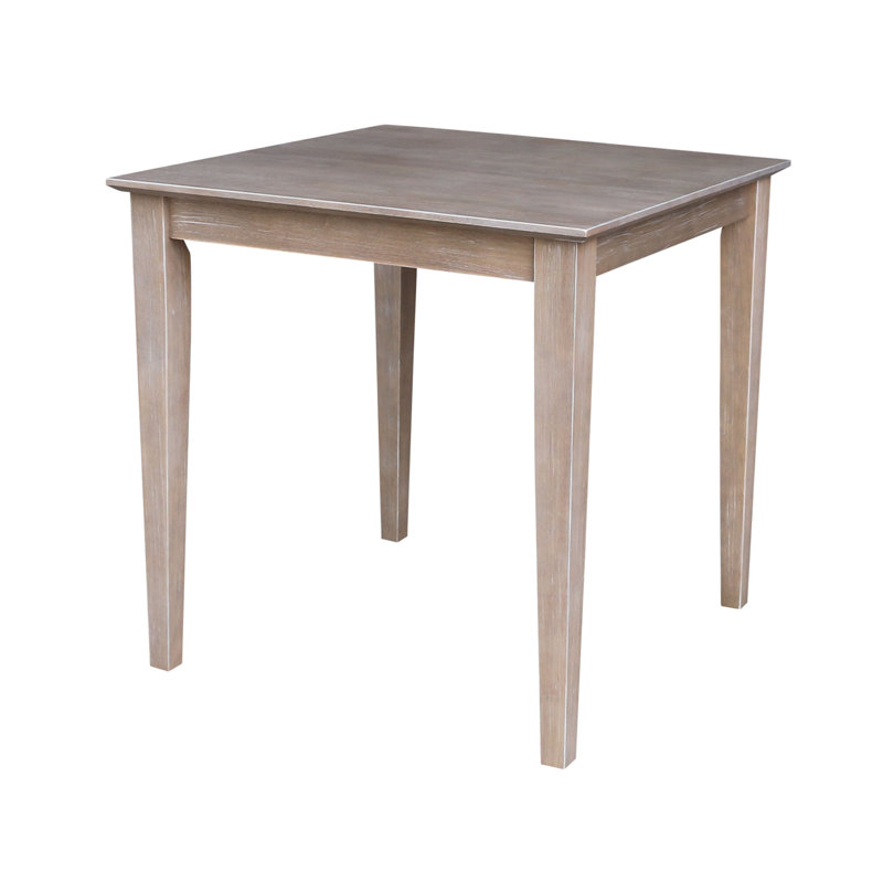 Calumet Heimann Solid Wood Dining Table, 30" H x 30" L x 30" W, Washed Gray Taupe
