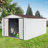 Metal garden sheds 12ftx10ft outdoor storage sheds white+Grey-118112484-118112481