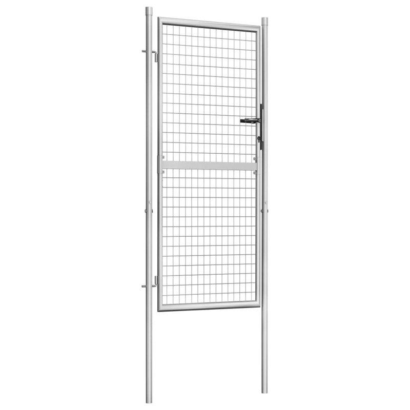 Absalom Silver Metal Gate, 105cm W x 225cm H