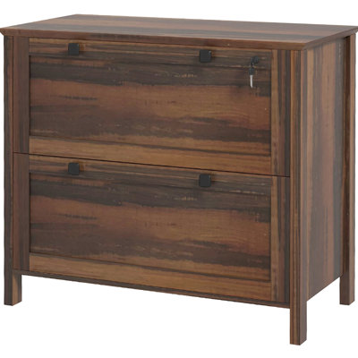 Lockable File Cabinet For Home Office, Brown. 2 With Adjustable Hanging Bar Letter, A4, Legal. Stylish & Secure. 31.1" L X 15.7" W 28.3" H Office Lock, Brown Shade. 2 Drawer Practical.