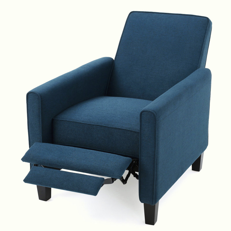 Fauteuil club inclinable Cantalupo l 26,75 po, Lin bleu marine