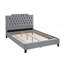 Superbe lit en velours gris grand lit 1pc lit moderne capitonné meubles de chambre à coucher tête de lit-1626318614-1626318602