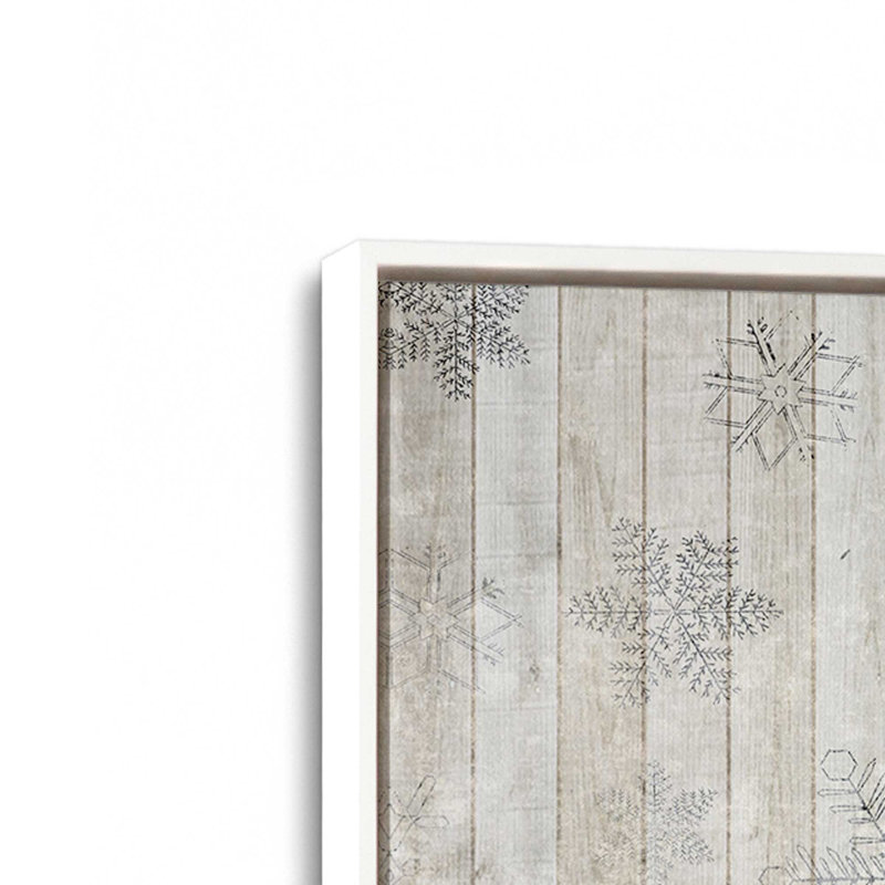 Arbre de Noël, reproduction sur toile dans un cadre poli, Cadre blanc, H 32,75 po x l 32,75 po x P 1,75 po