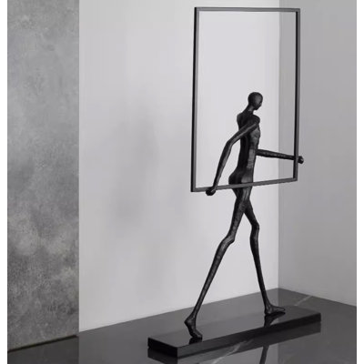 Modern Abstract Human Iron Sculpture Figurine