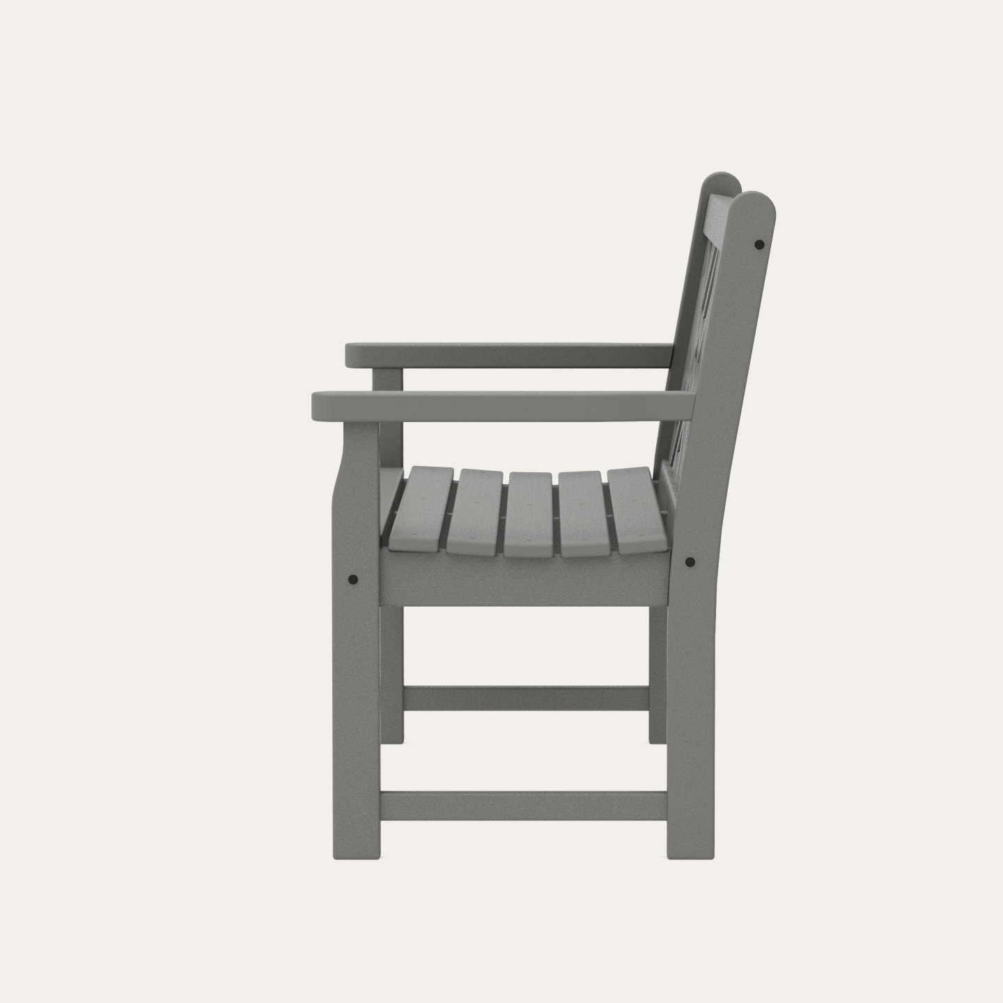 POLYWOOD® Chippendale 47" Garden Bench, Slate Gray