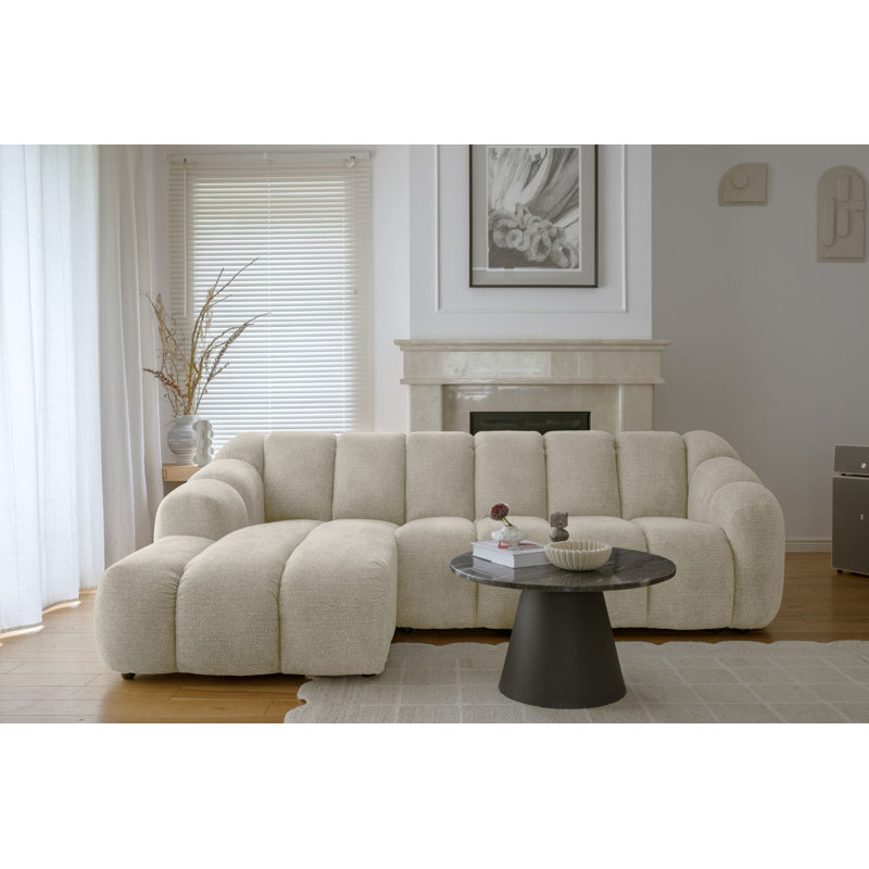 Shell Corner Sofa , Beige, 4, Left Hand Facing