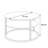 COREIL Black Matte Round Coffee Table with Shelf-367599521