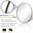 Kaitlee Modern Oval Bathroom Vanity Wall Mirror | Stainless Steel Frame-243354300-243354287-262556378