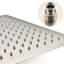 Pomme de douche murale de 12 po - Nickel brossé, laiton, buse autonettoyante pour une eau sans entraves et douce, tuyau standard américain continu
