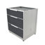 Armoire de cuisine extérieure à 3 tiroirs - Gris foncé