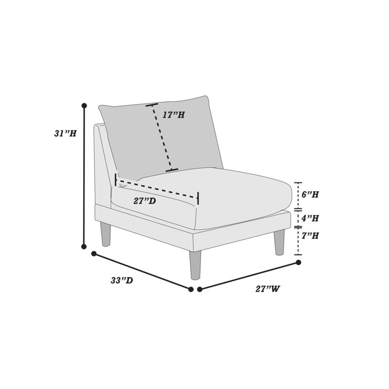 Fauteuil de chambre l 27 po Kaiayyi, Microfibre rosée