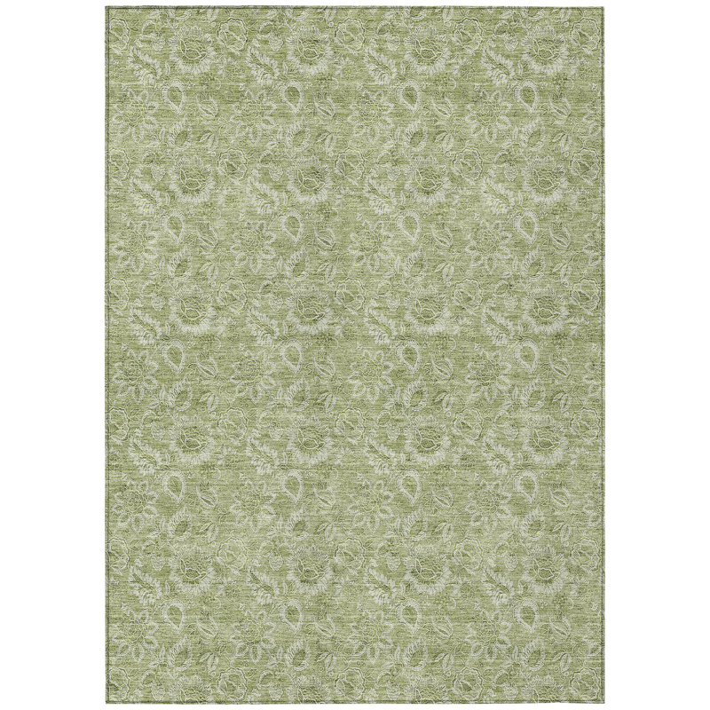 Fareham Washable Floral Indoor / Outdoor Rug, Rectangle 3' x 5'