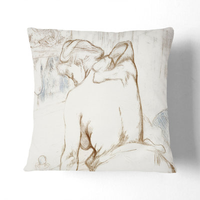 Lady Washing Scatter Cushion with Filling
