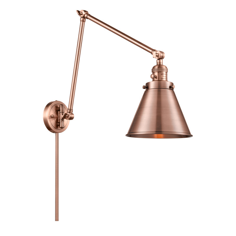 Donovan Swing Arm Sconce, Antique Copper