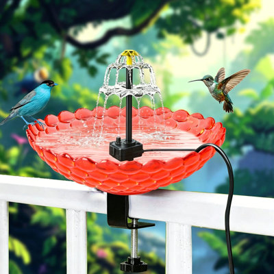 Bird Bath Outdoor Garden Mini Solar Fountaines Bird Bath Courtyard Solar Powered Bird Bath Basin For Backyard Decoration