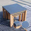 Table basse en aluminium
