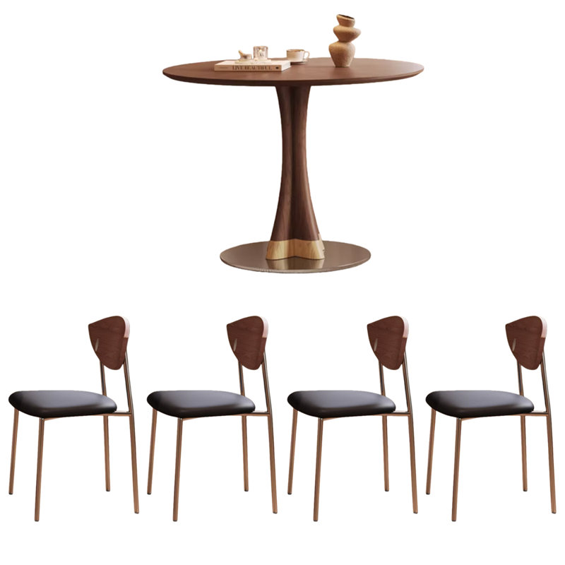 Ensemble de table de salle à manger et de chaises rondes Exquis, H 29,52 po x l 39,37 po x P 39,37 po
