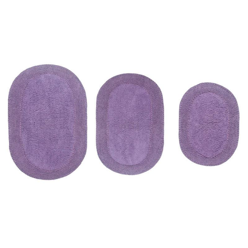 Ensemble de tapis pour salle de bain 100% coton Yashvi, Mauve