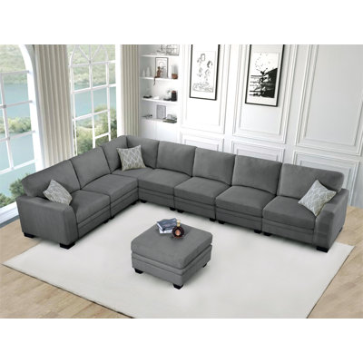 Lareese Corduroy Compression L-Shaped Sectional Right Hand Facing