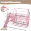 Lit superposé simple en métal avec escalier de rangement, glissade et rails de sécurité pour enfants (sans matelas)-132915769-132915772