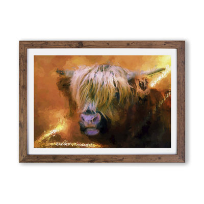 Portrait Of A Highland Cow - Single Picture Frame Painting