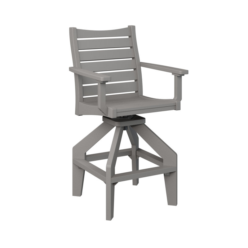 Fauteuil pivotant très grand Berlin Seashell Berlin Gardens, Gris clair, 26.5"