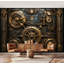 Papier peint adhésif autocollant Steampunk Industrial Gears Machines Bronze Accents-543246147