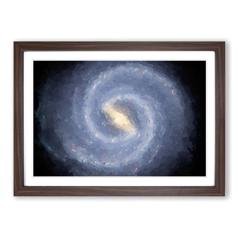 Out of Space Vol.41 in Abstract - Picture Frame Graphic Art Print, 27cm H x 36cm W x 2cm D, Walnut Framed