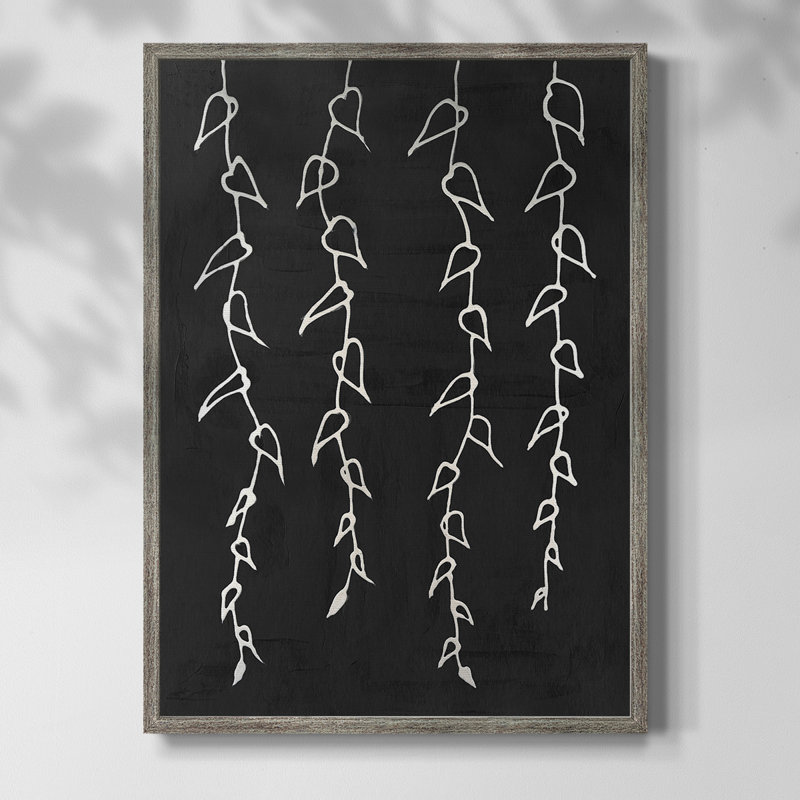 Ivory Vines II, reproduction encadrée - bois massif, H 11 po x l 9 po