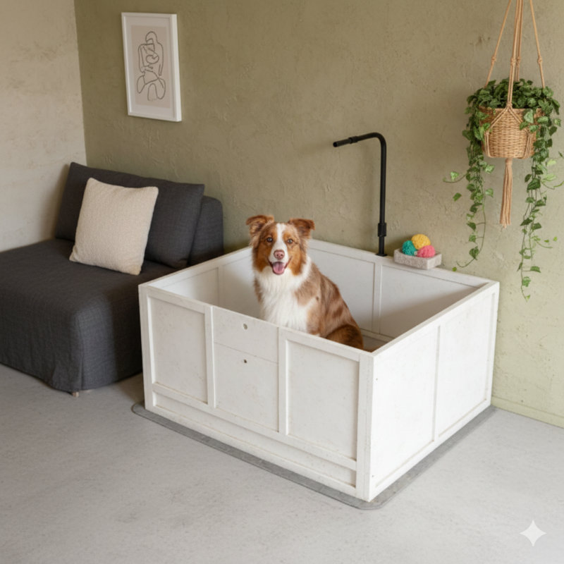 Unité de confinement canine spacieuse, enceinte spacieuse de mise bas, boîte pour animaux