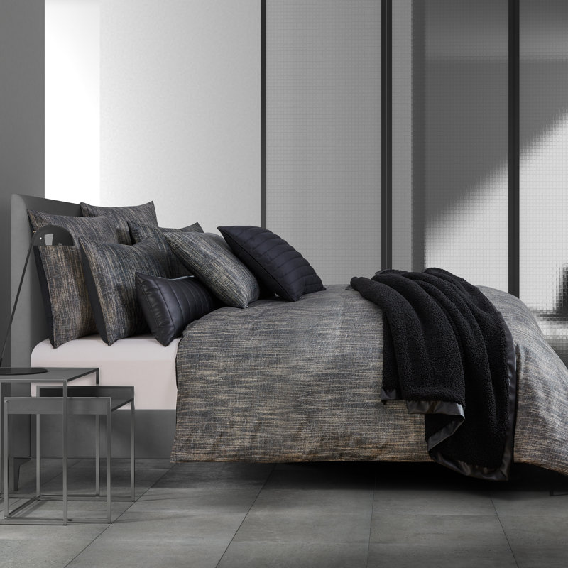 Sydney Bronze Lightweight Velvet King Duvet Cover Set