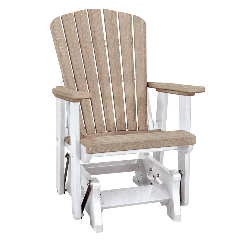 Outdoor Adirondack Chair, Light Brown/White