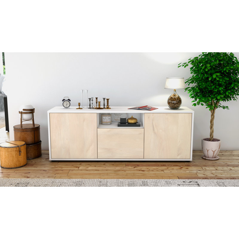Wygant TV Stand, Cedar / Matte White