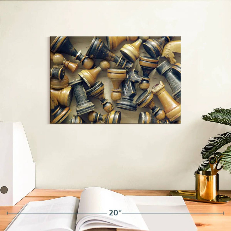 Jeu d'échecs rétro Senne, H 8 po x l 12 po