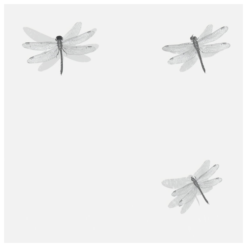 Three Dragonfly Illustration Canvas Gallery Wrap in Many Sizes, 12 x 12 inches