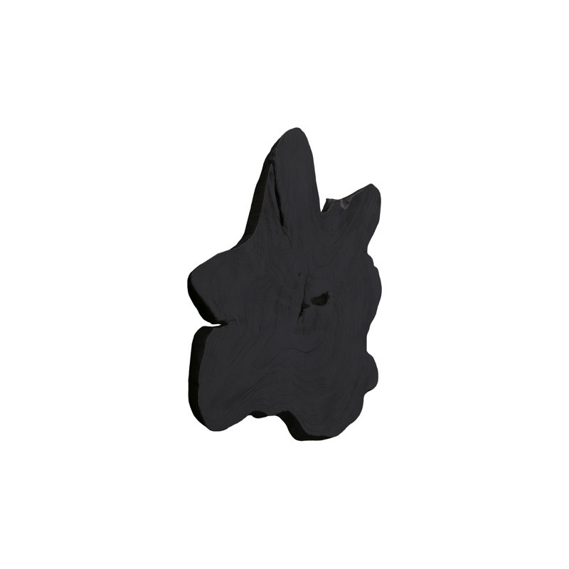 Teak Slice Wall Décor, Lg, Black