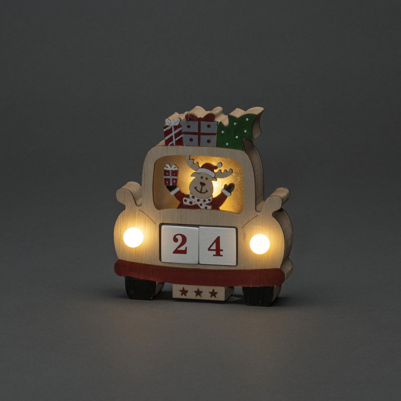 Christmas Transportation Decorative Accent, Natural