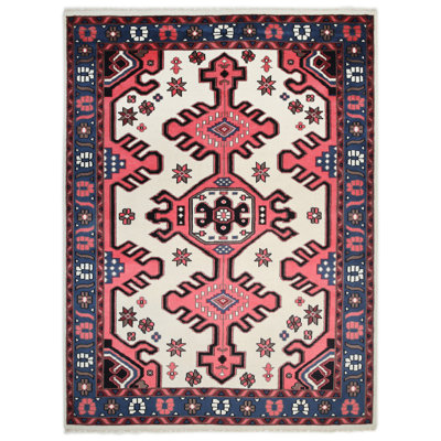 Langley Street® Matteson Red Blue Hand-Knotted Rug
