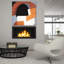«Deconstruct 2» par Mike Schick, art mural en verre acrylique, 36 po x 36 po