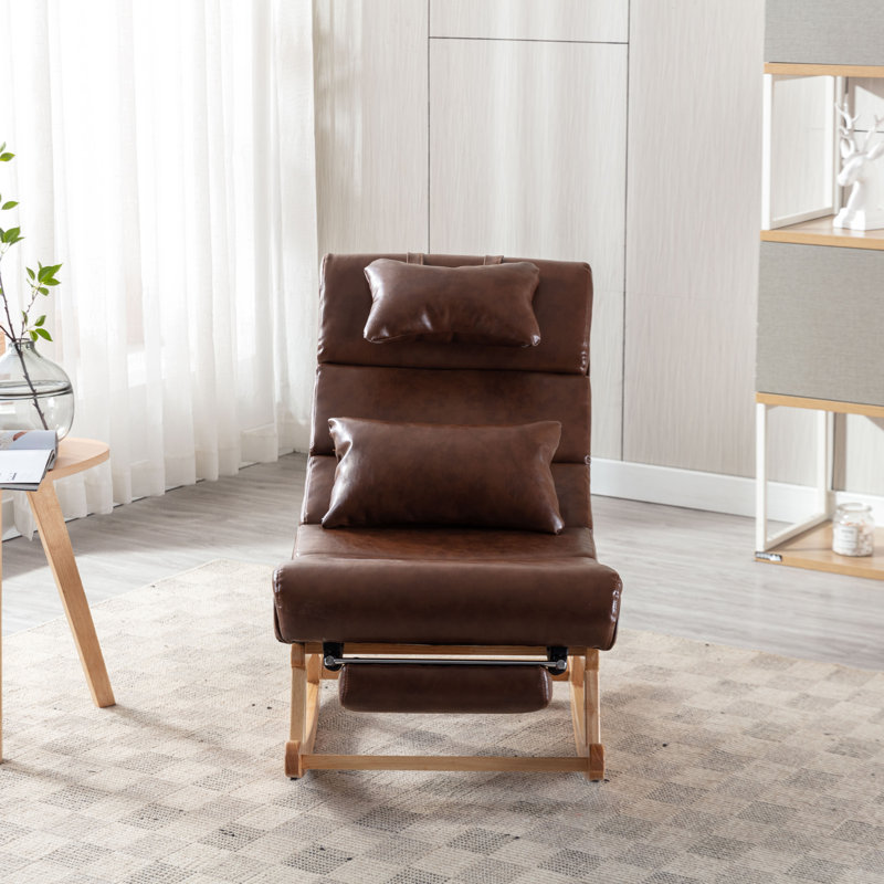 Chaise berçante Emberto, Brun